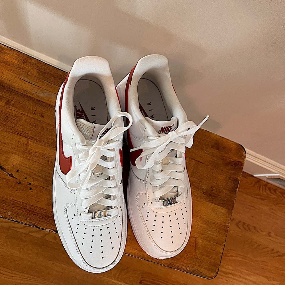 Nike Air Force 1  -  Red and white. NWOT - Picture 2 of 7